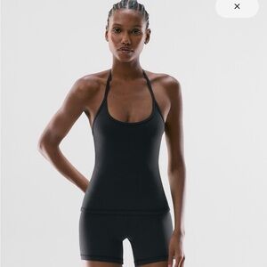 2 Aritzia Black and White Halter Neck Tank Top